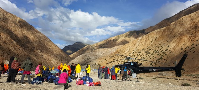 Hilsa Waiting for Helicopter